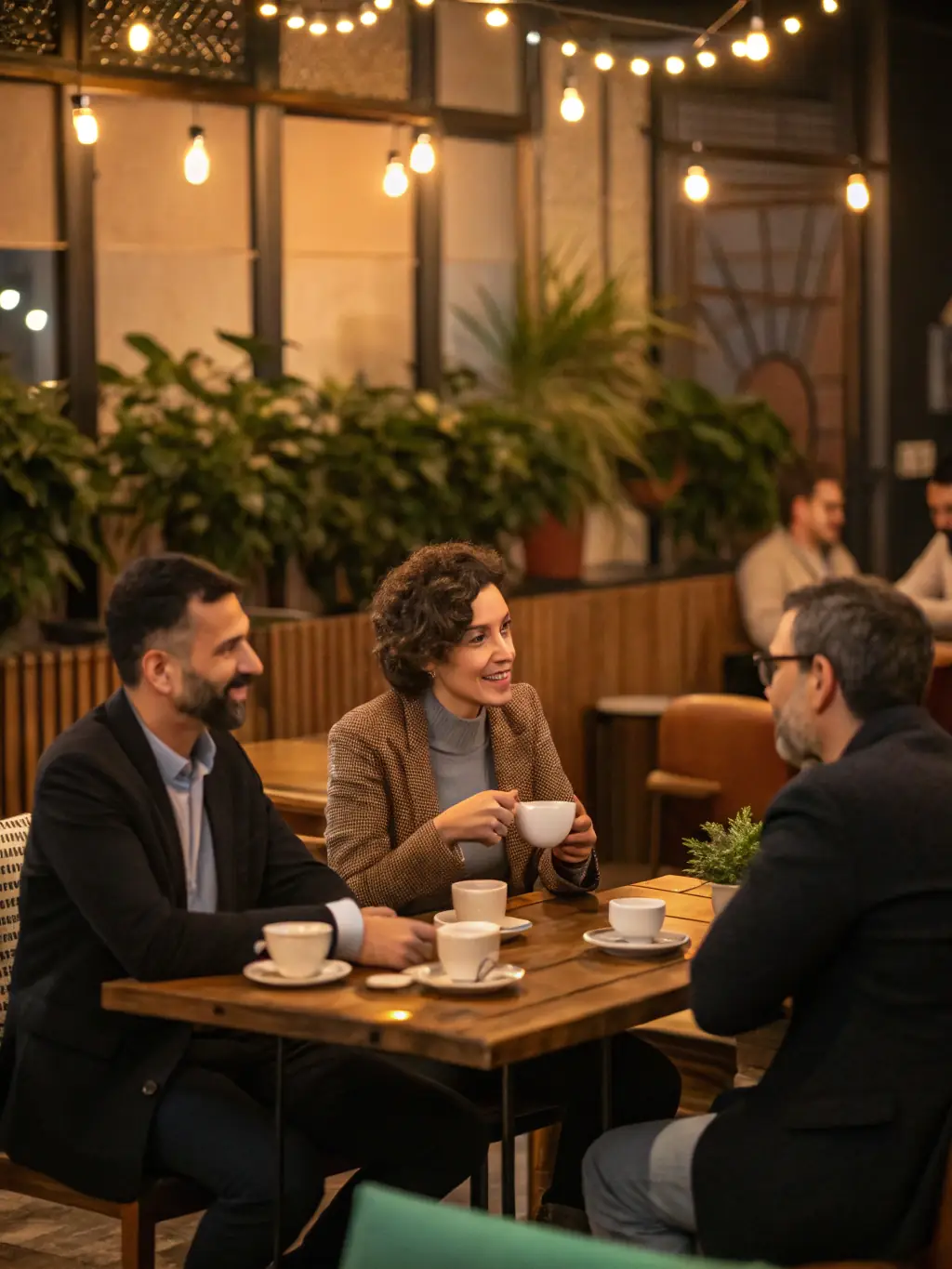 A cozy literary cafe setting with participants engaged in writing exercises and discussions, reflecting FELLETIN THE JOY OF READING's commitment to nurturing writers.